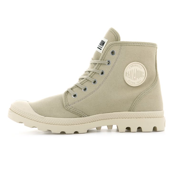 Palladium Pampa Hi Originale High Tops Women's Sneakers Light Green | UK E219-KHB